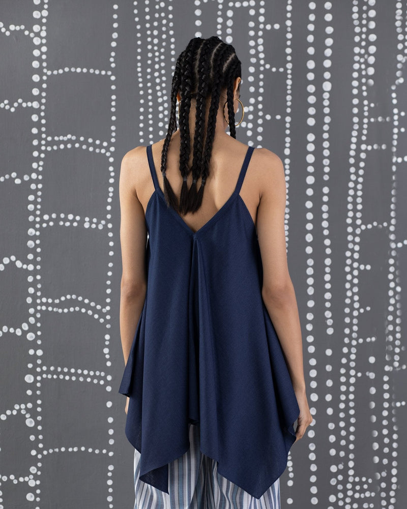 Handkerchief Top - Indigo