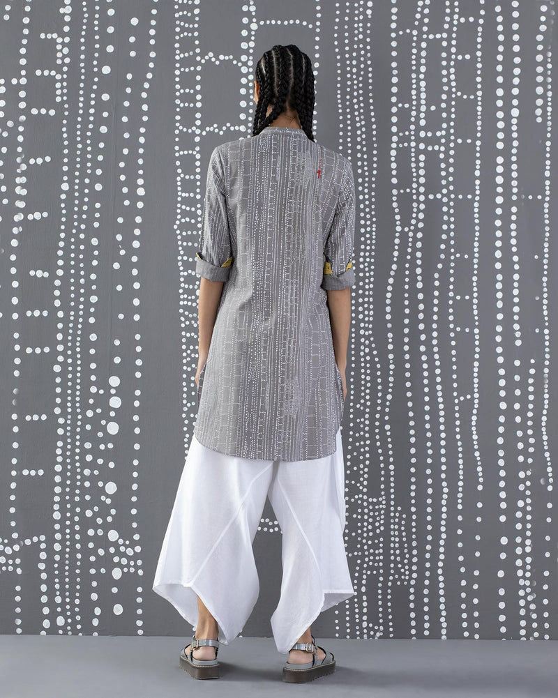 Basic Mid-Length Kurta - Grey