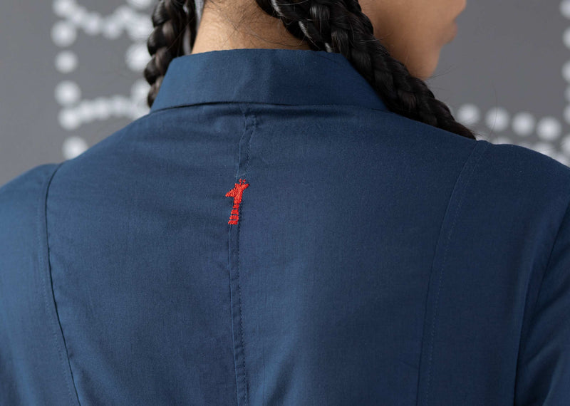 A-Line Gussette Kurta - Light Indigo