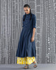 A-Line Gussette Kurta - Light Indigo