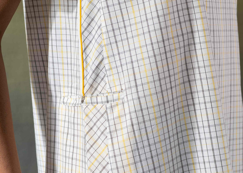 Highland Top - Charcoal & Yellow