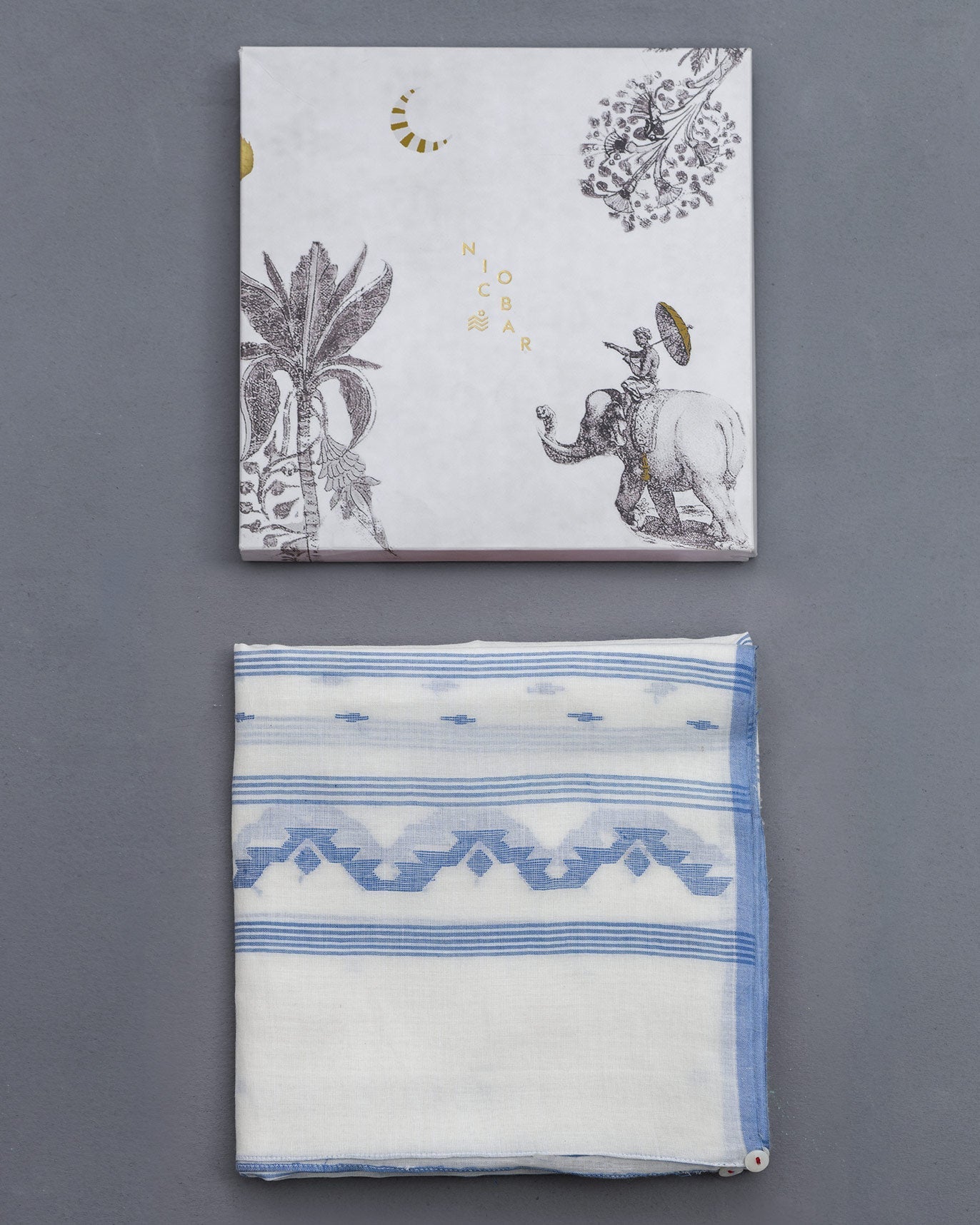 Jamdhani Scarf - Ivory