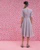 Flare Stripe Dress - Red & Grey