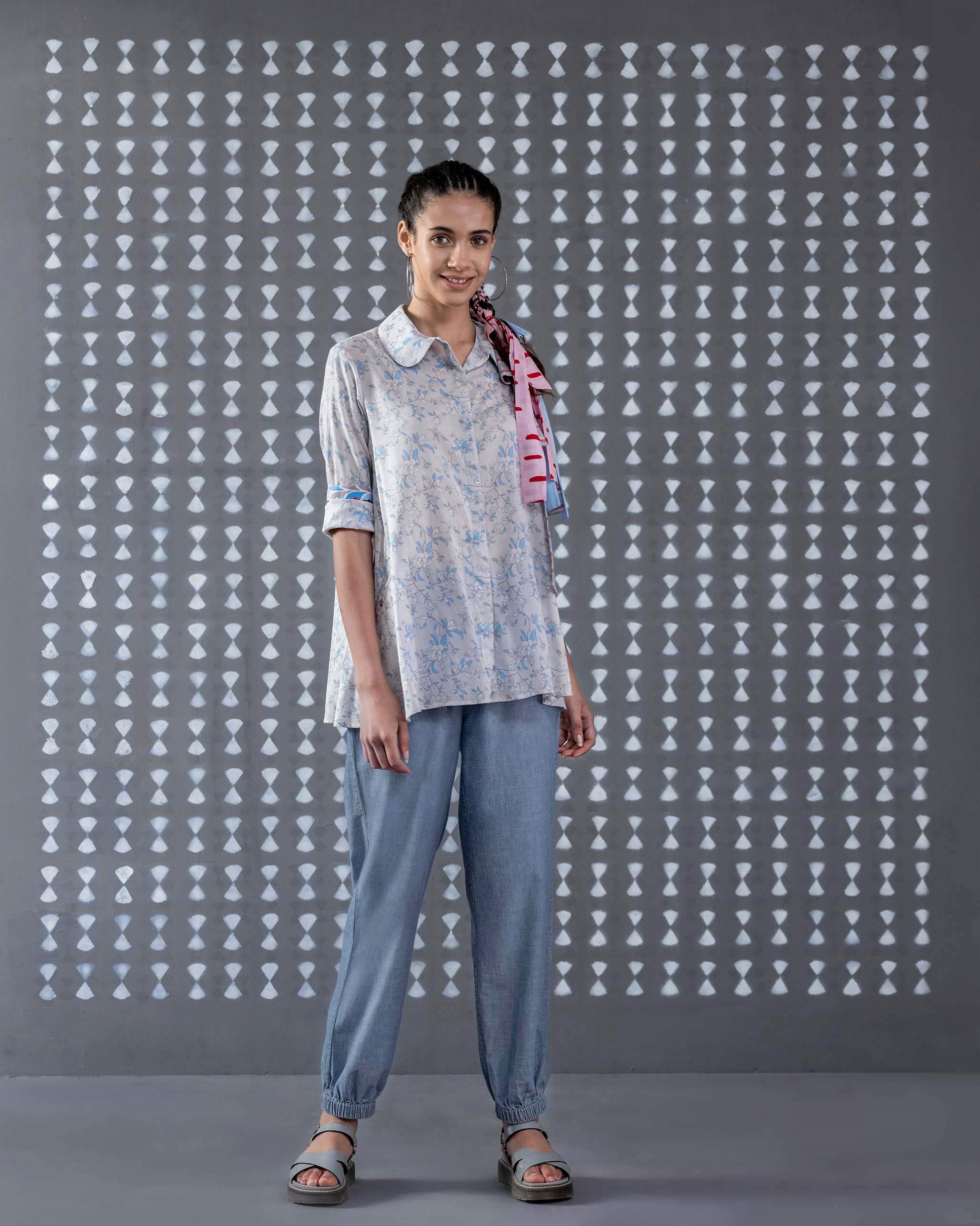 Box Pleat Shirt - Grey