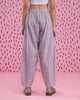 Knee Pocket Stripe Pants - Red & Grey