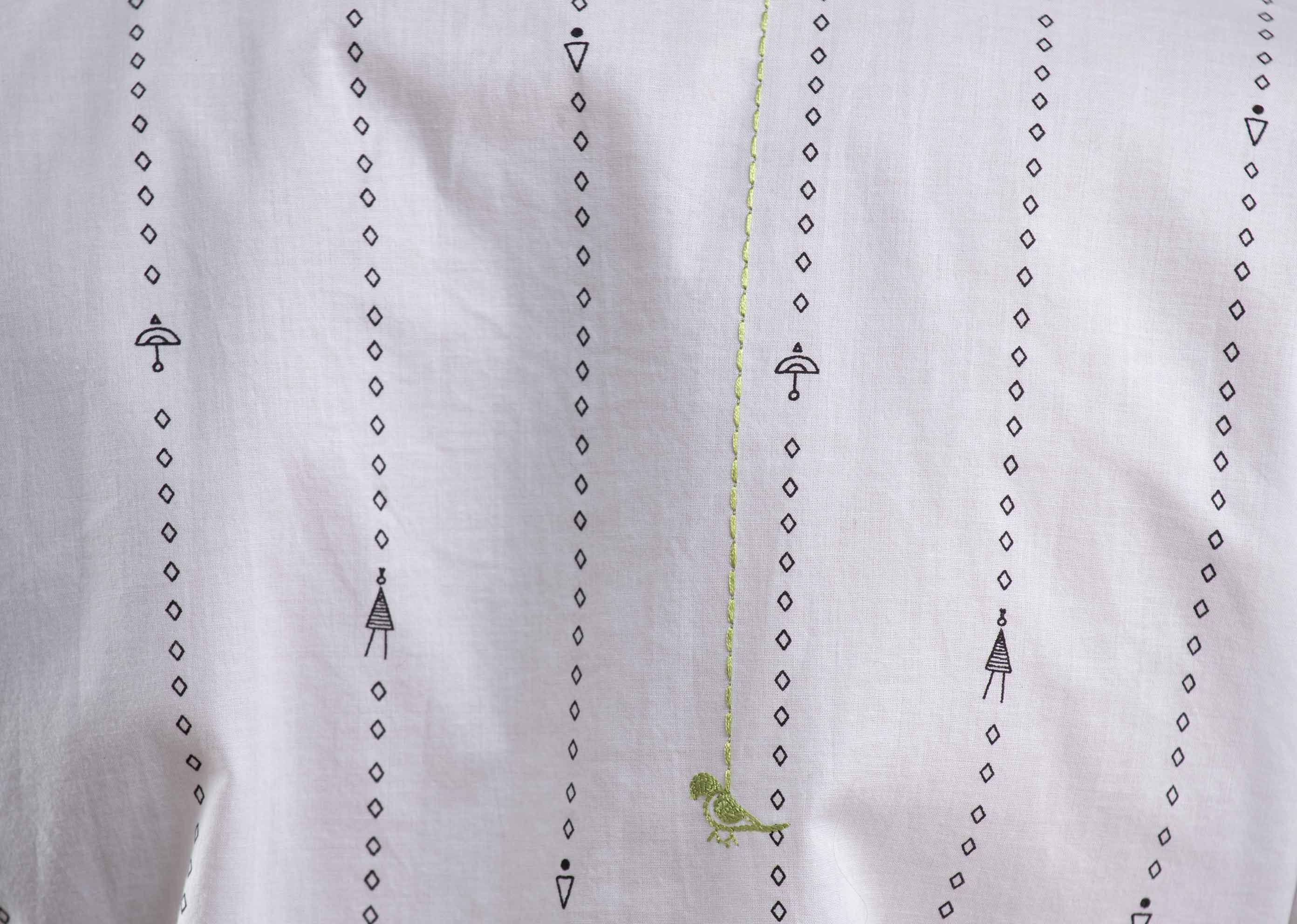 Musafir Long Length Kurta - White