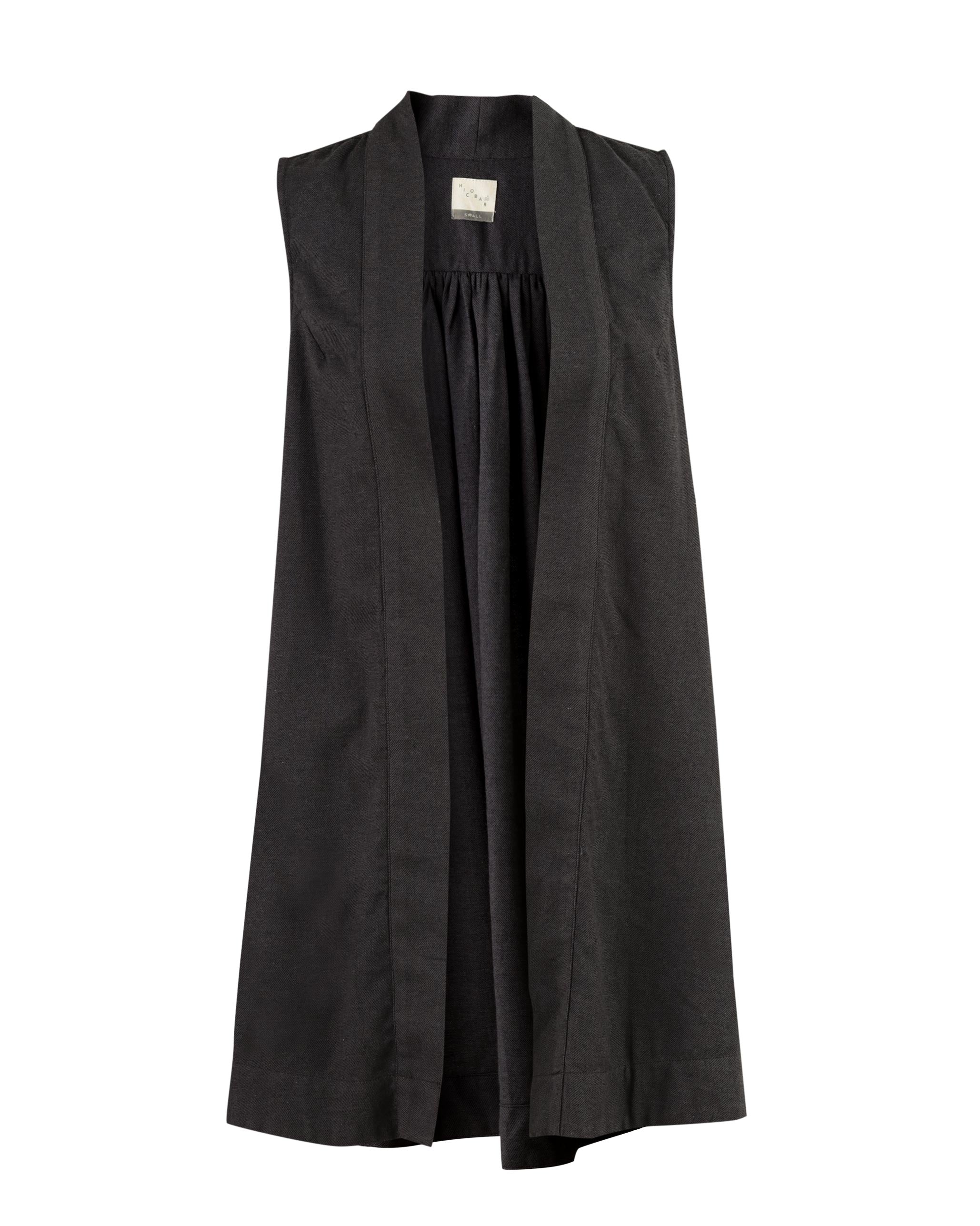 Back Gathered Overlay - Charcoal