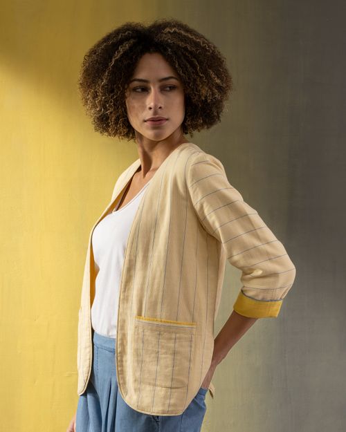 North Star Reversible Jacket - Yellow & White