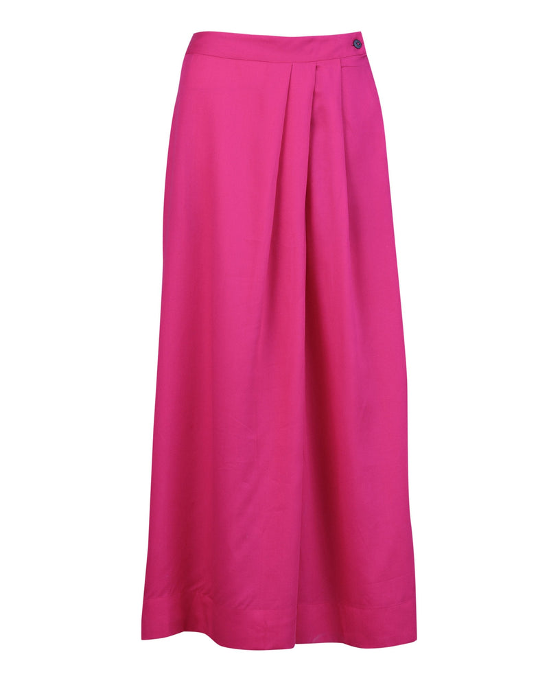 Pleated Overlap Pants