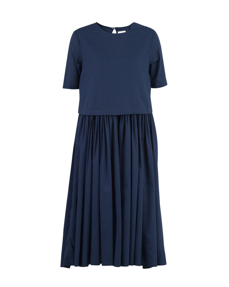 Double Yoke Dress - Light Indigo