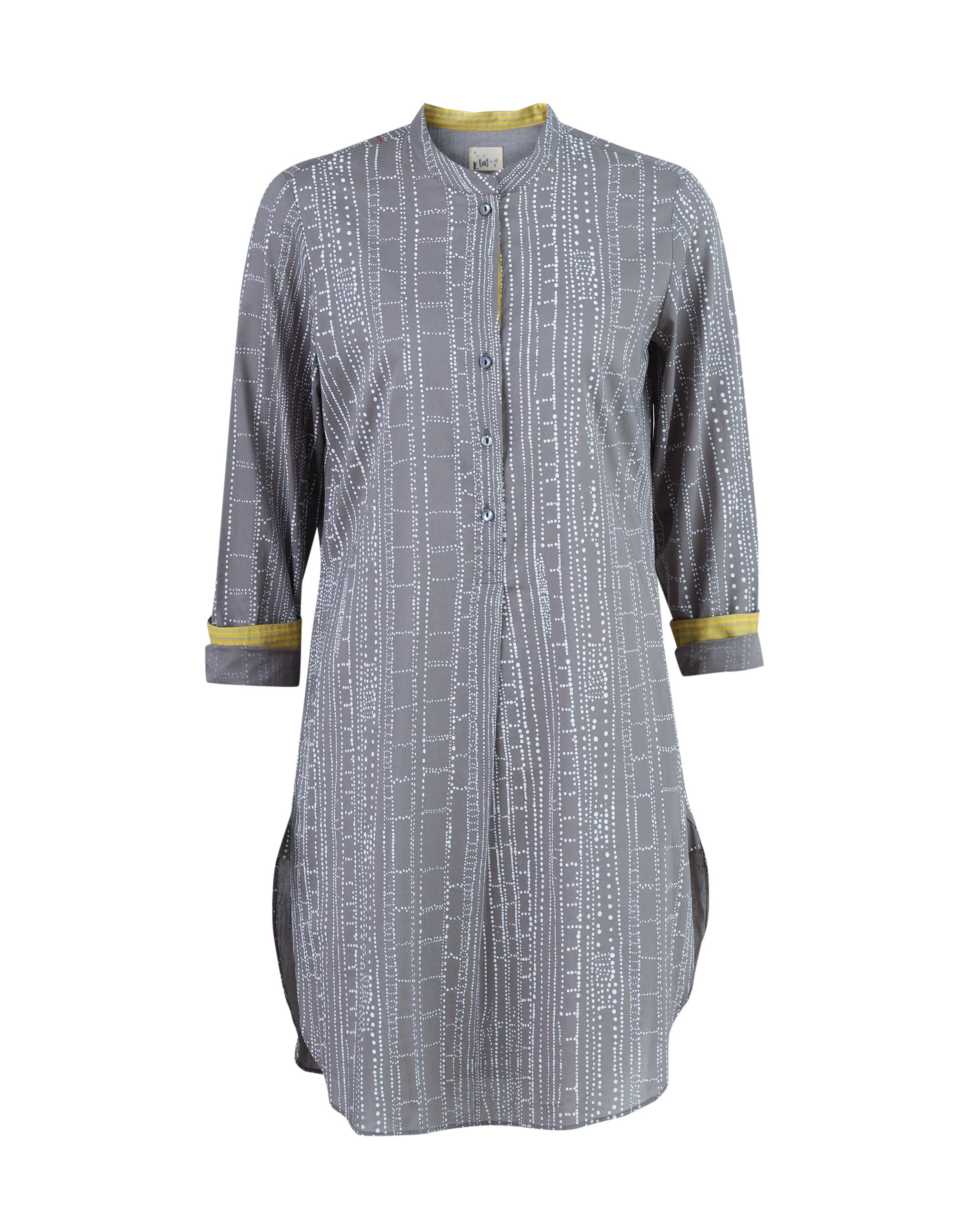 Basic Mid-Length Kurta - Grey