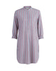 Basic Mid-Length Stripe Kurta - Red & Grey