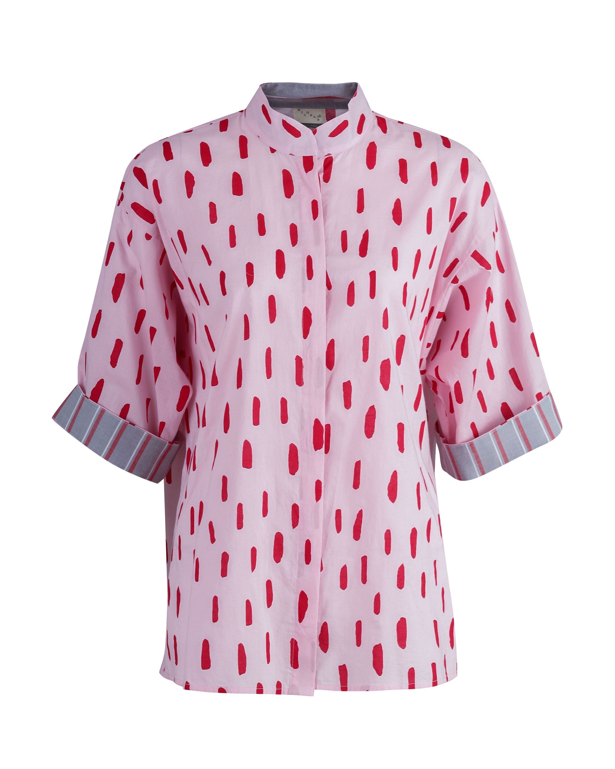 Band Collar Top - Pink