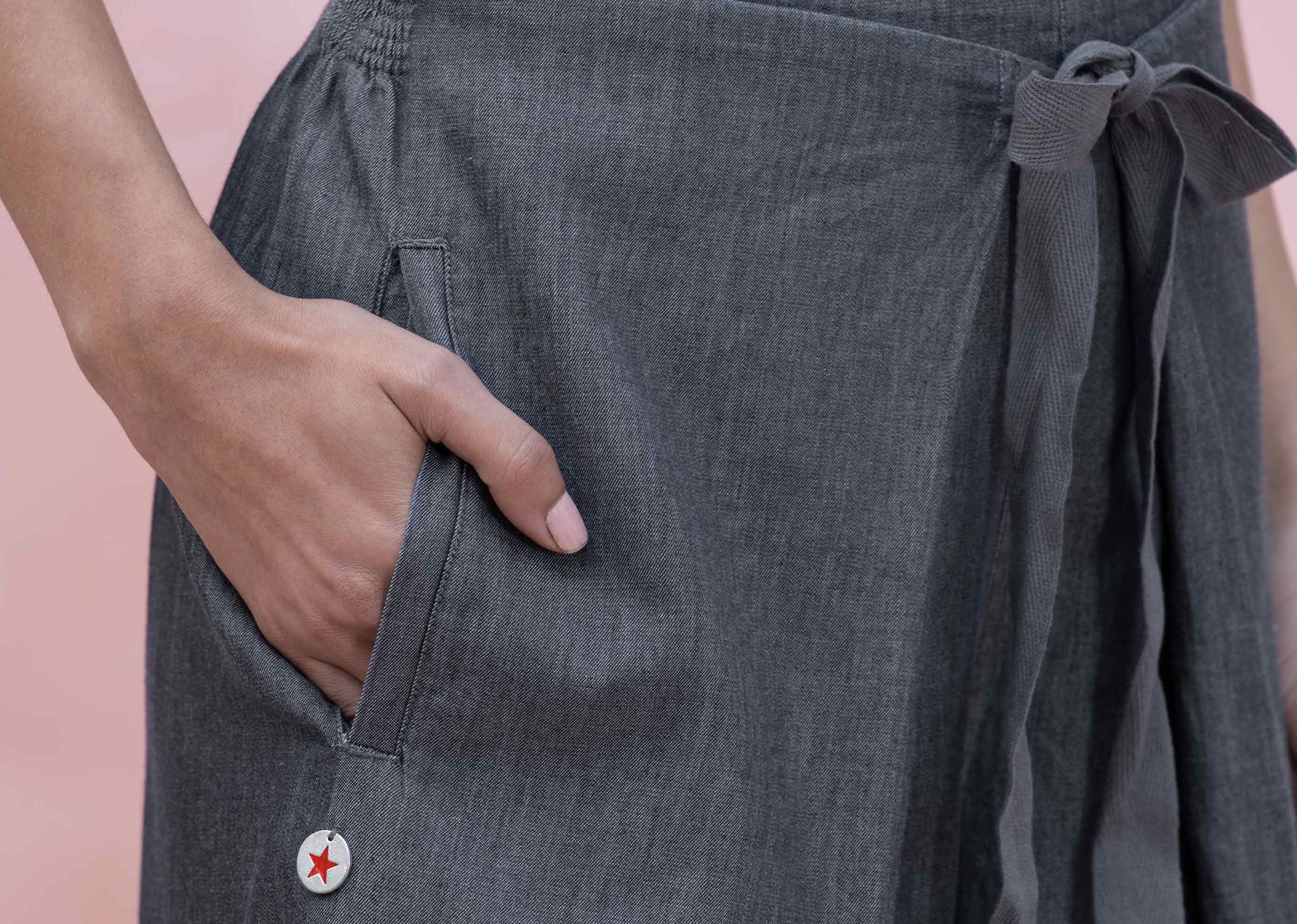 Overlap Pants - Grey