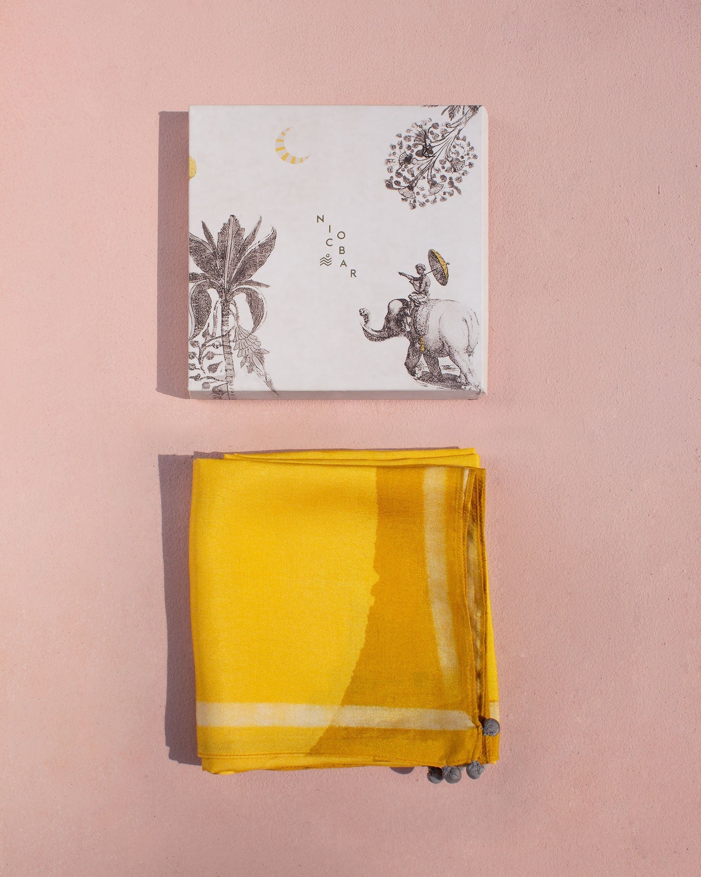 Bold Flower Scarf - Ochre