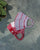 Little Stripey Check Mask Set - Red