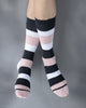 Broad Stripe Socks - Pink & Black