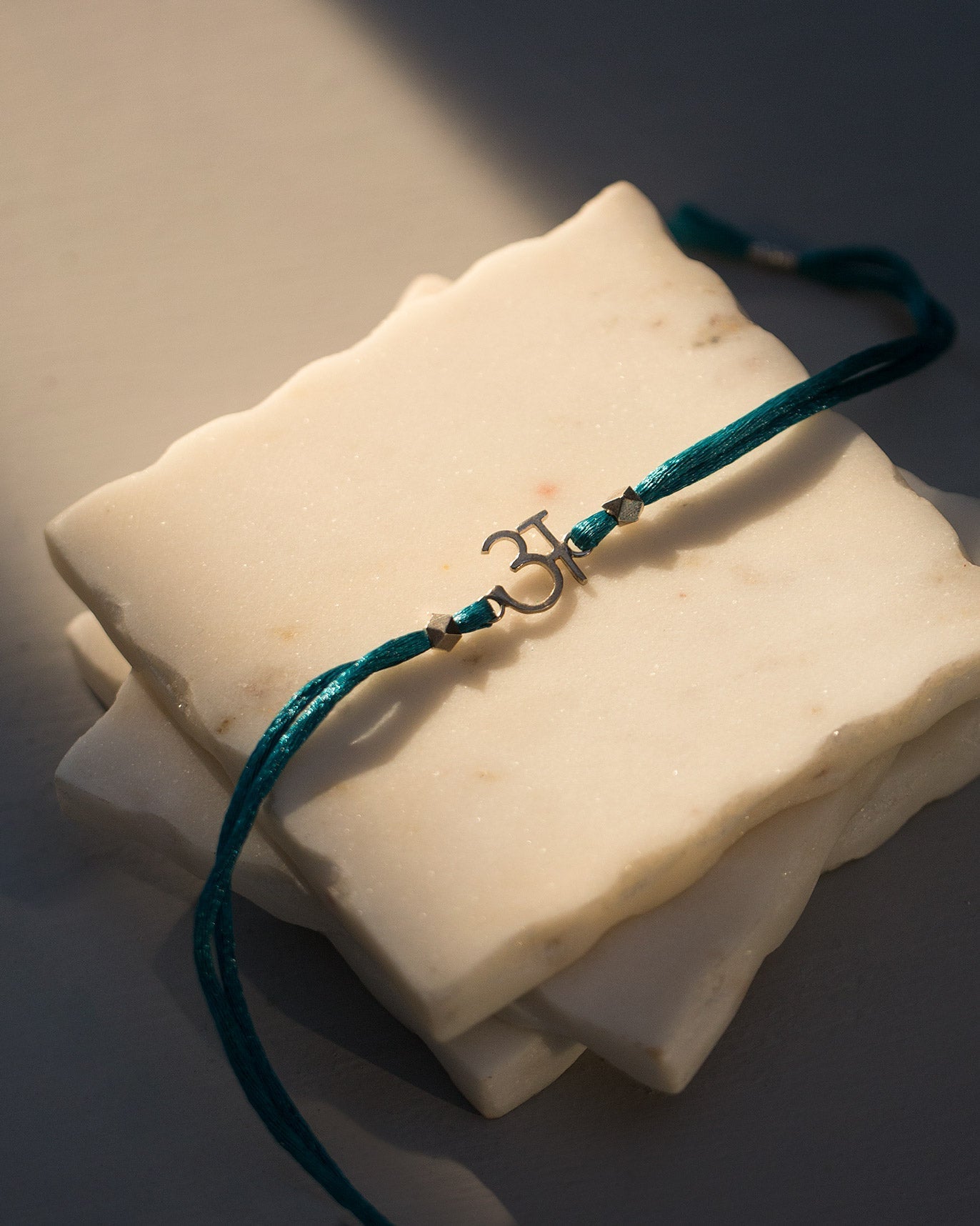 Alphabet A Rakhi - Silver