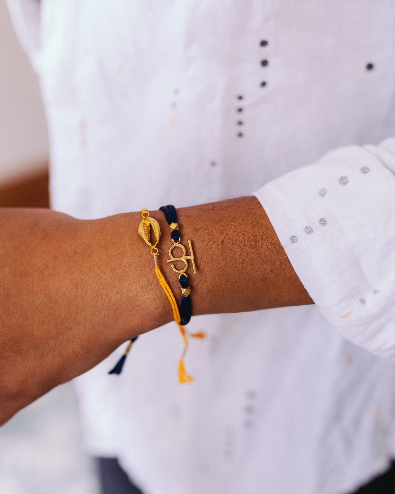 Alphabet K Rakhi - Gold