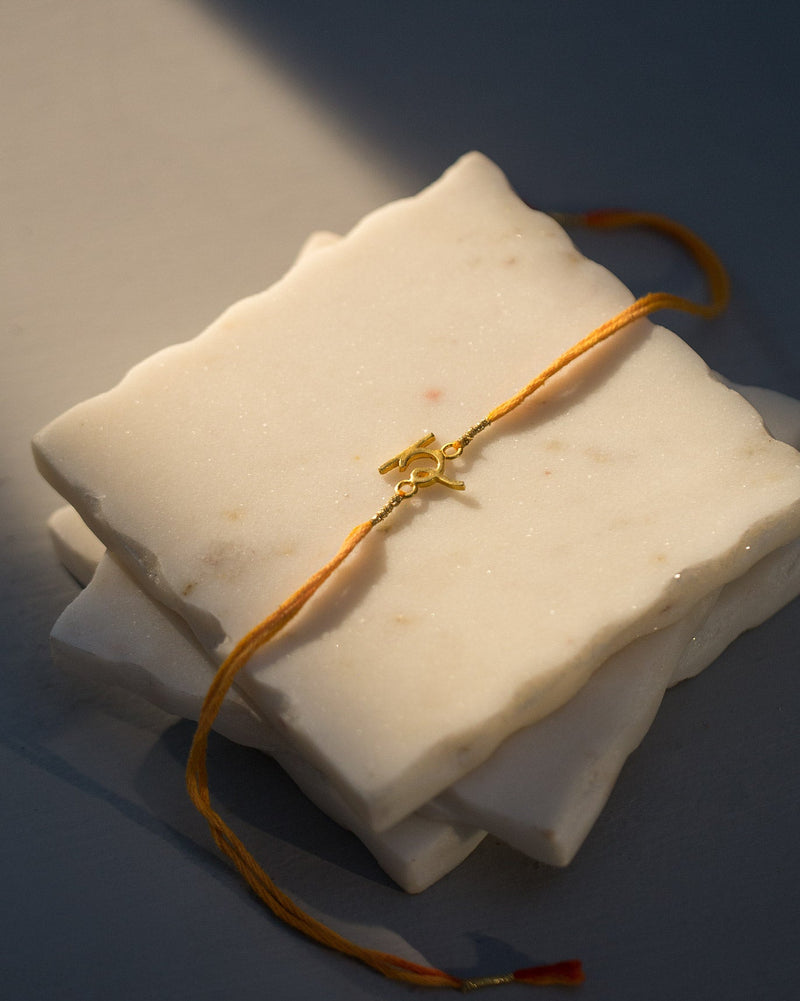 Alphabet R Rakhi - Saffron