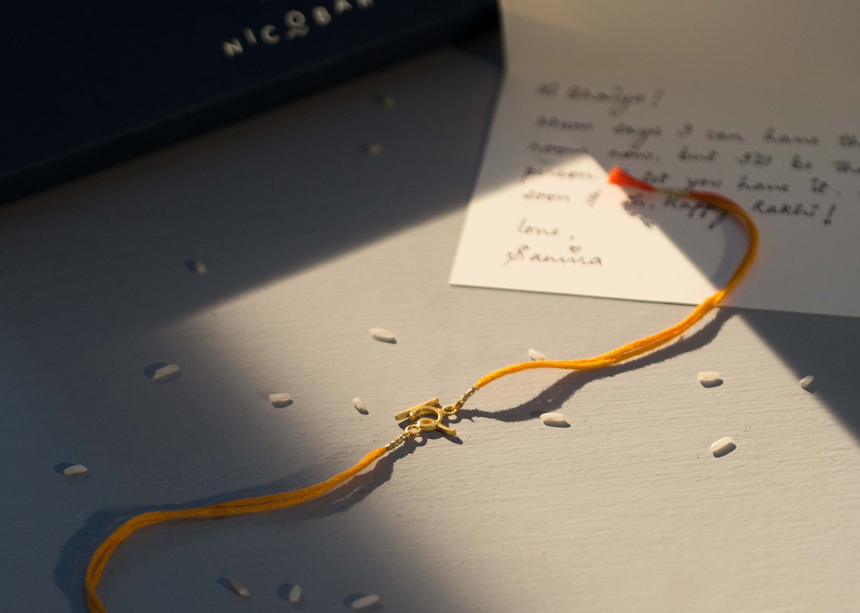 Alphabet R Rakhi - Saffron