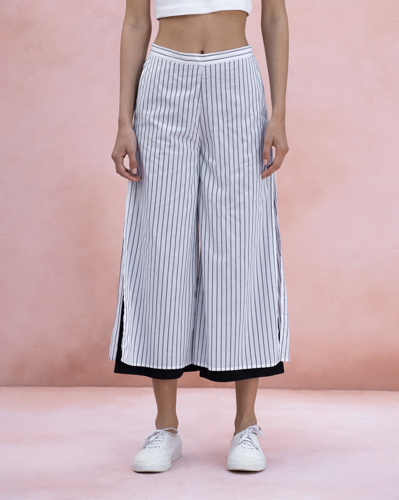 Marshmallow Stripe Pants - Grey