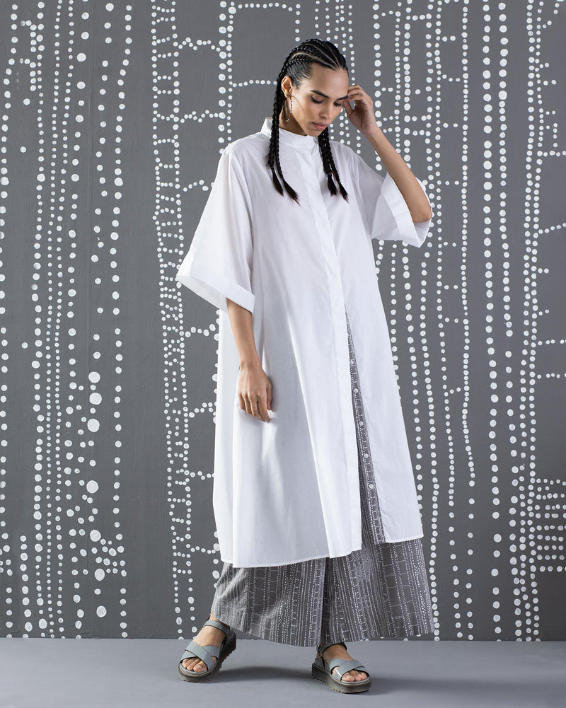 Long Shirt Kurta - White