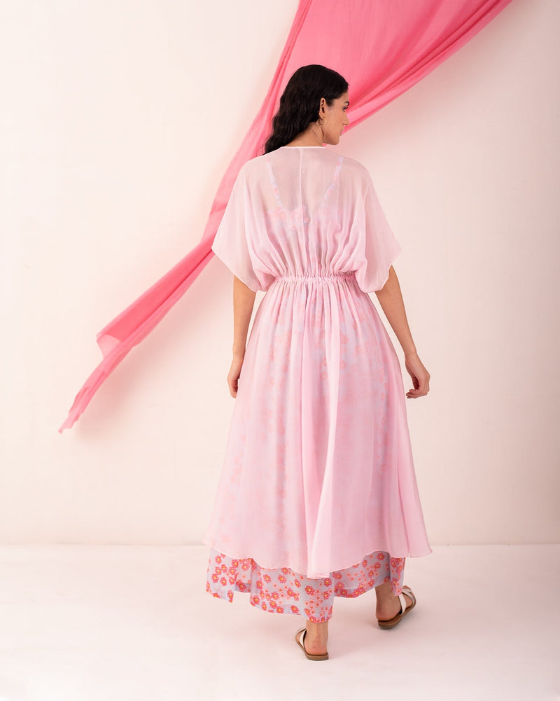 Gathered Waist Kurta - Pink