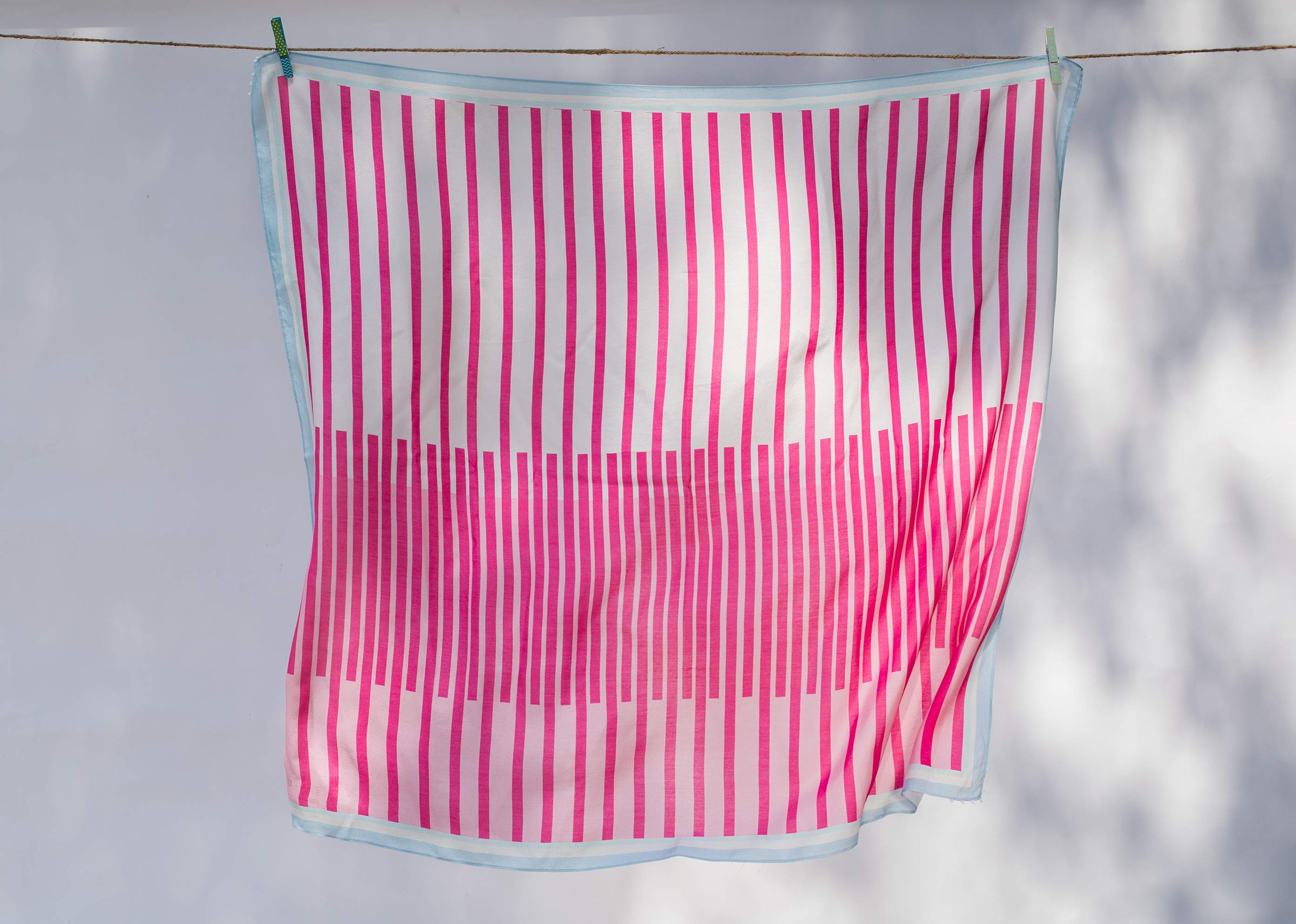 Pink Striped Scarf