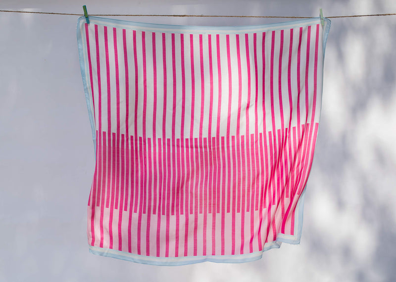 Pink Striped Scarf
