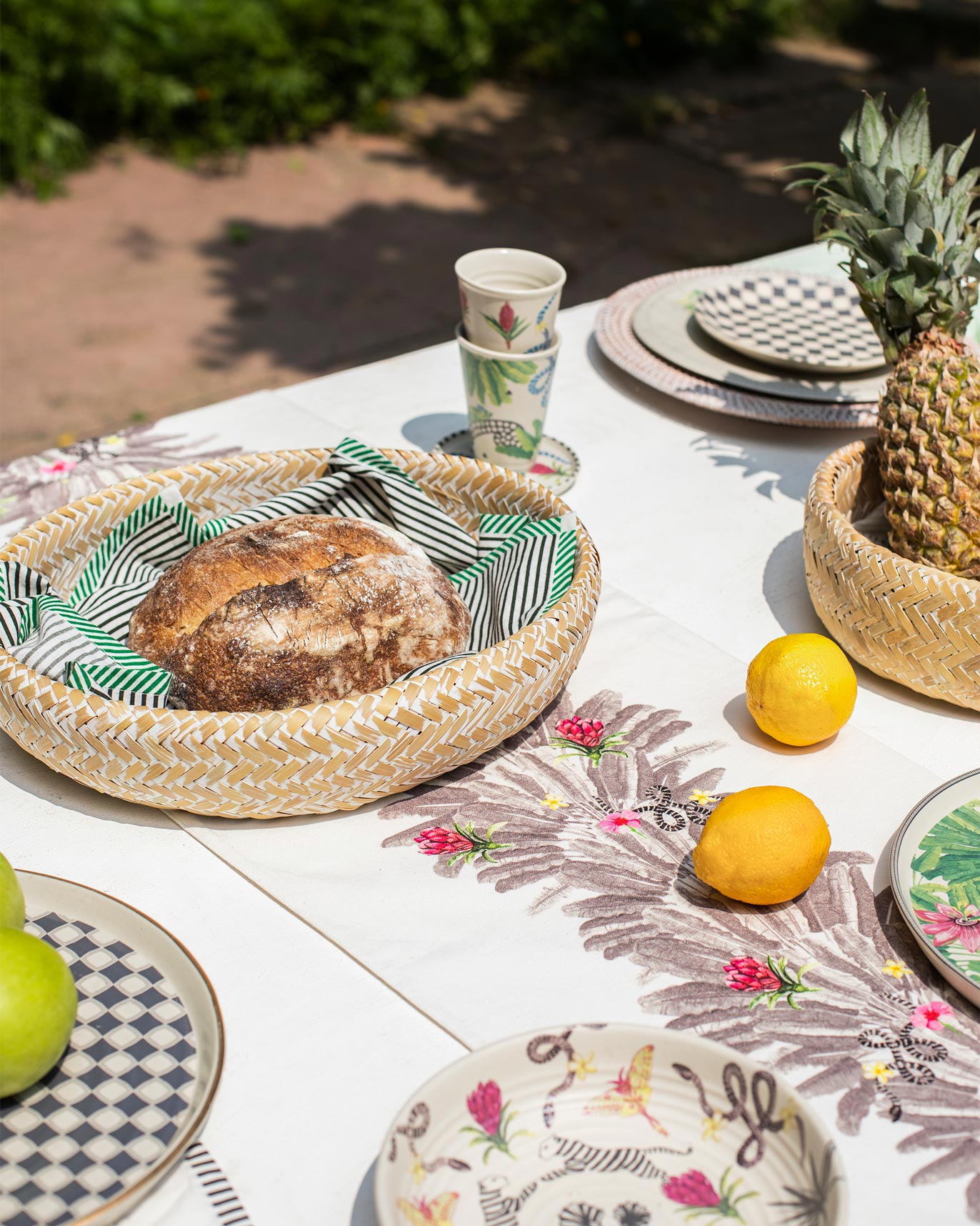 Double Walled Bamboo Bread Basket