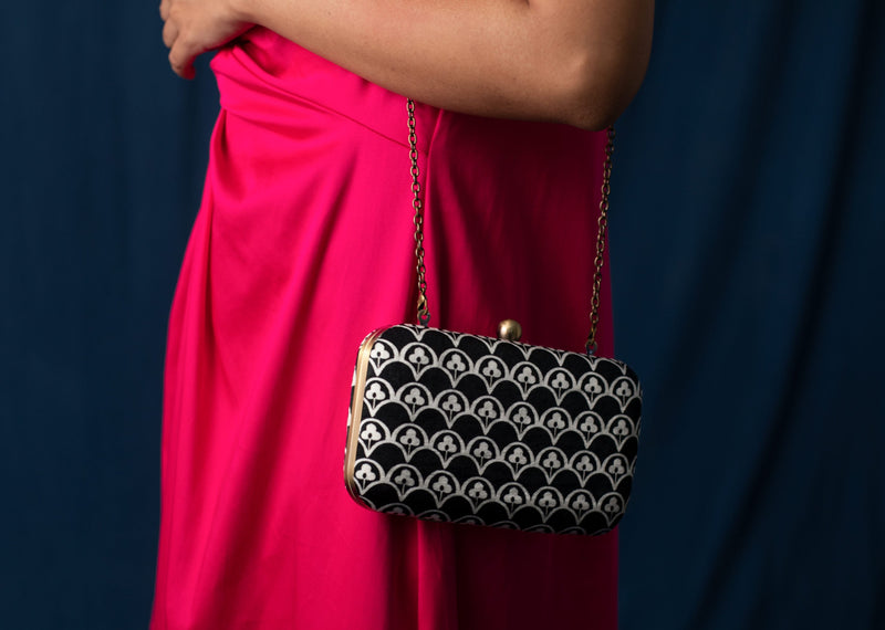 Martini Clutch - Black & White
