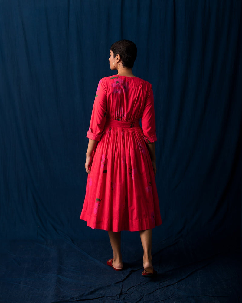 Nico Dress Midi - Red