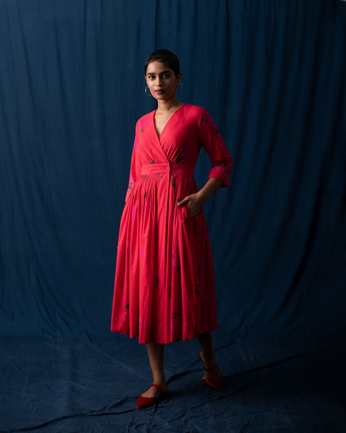 Nico Dress Midi - Red