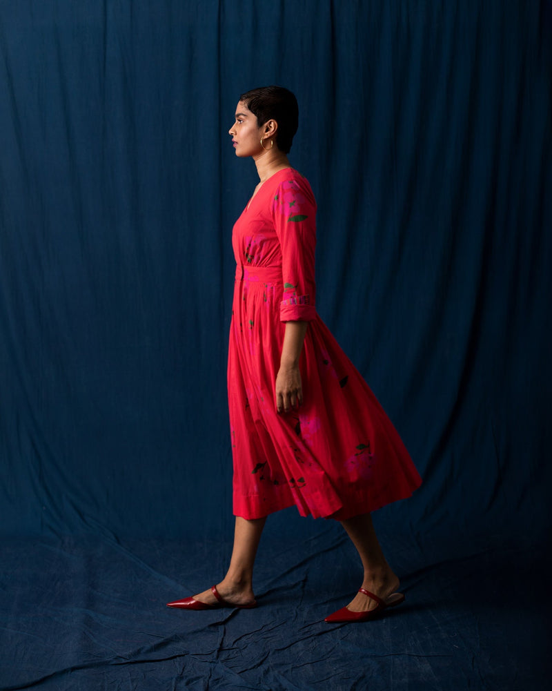 Nico Dress Midi - Red