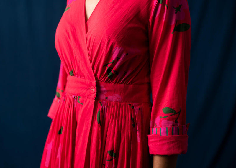 Nico Dress Midi - Red