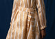 Belted Midi Dress - Ivory & Gold