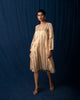 Belted Midi Dress - Ivory & Gold