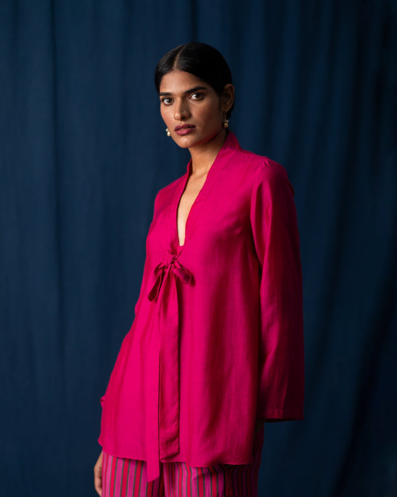 Necktie Top - Fuschia