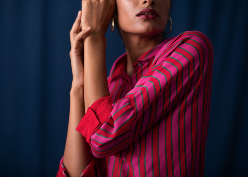 Boxy Shirt - Pink & Red
