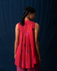 Pleated Flare Top - Red