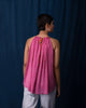 Gathered Halter Top - Pink & Grey