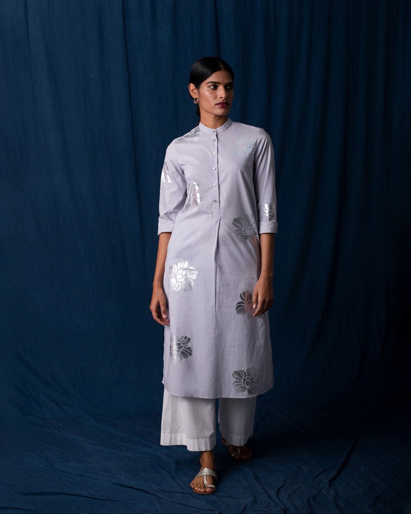 Full Sleeve Kurta - Grey