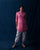 Basic Mid Length Kurta - Pink & Grey