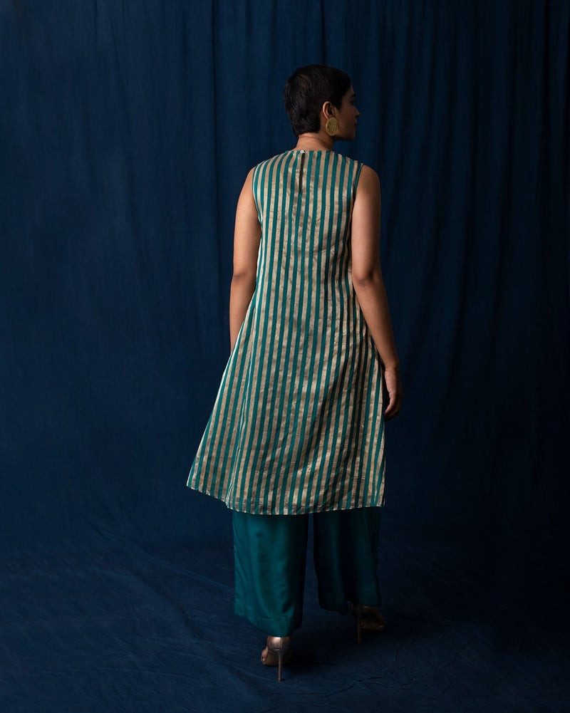 Gimlet Kurta - Teal & Gold