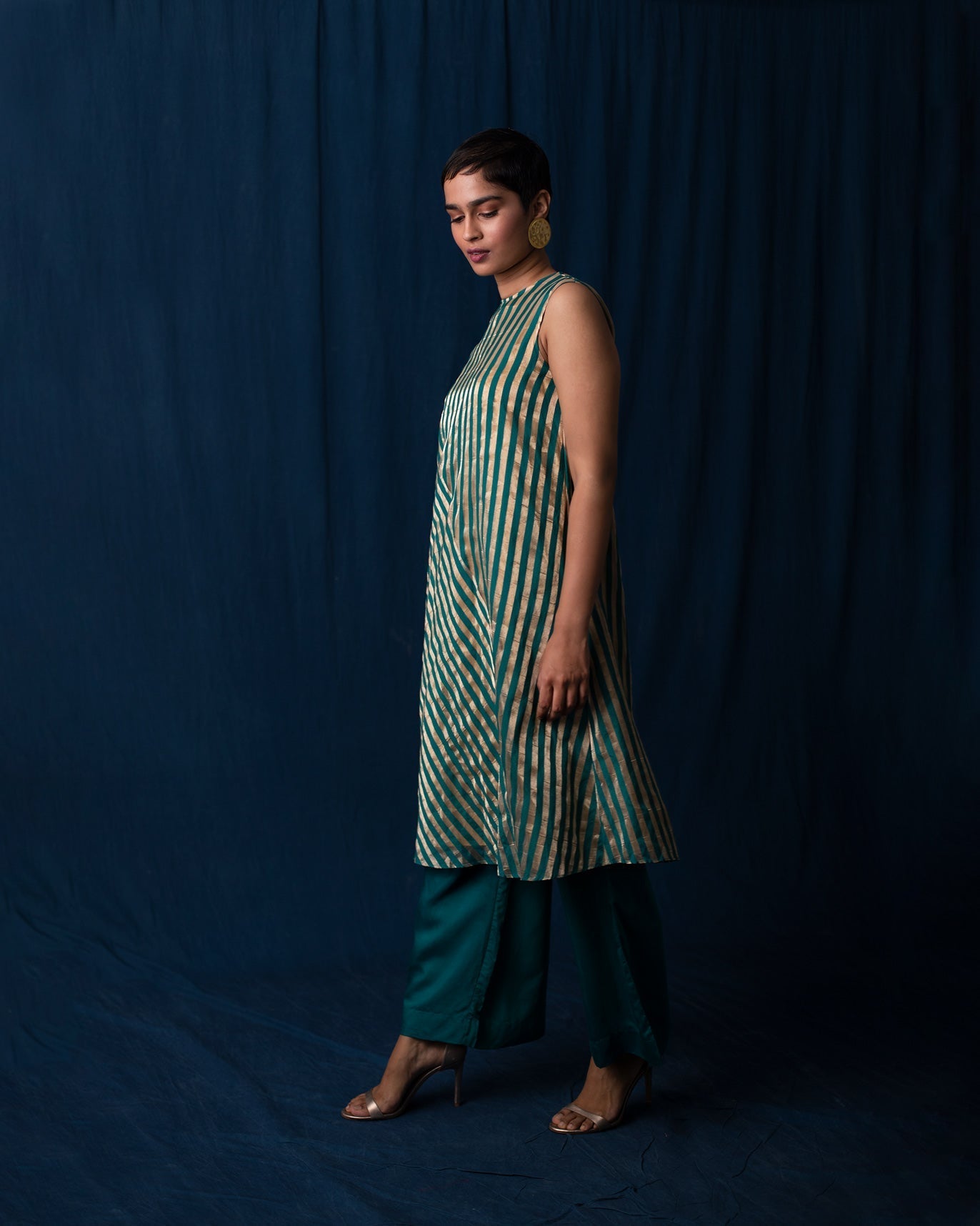 Gimlet Kurta - Teal & Gold