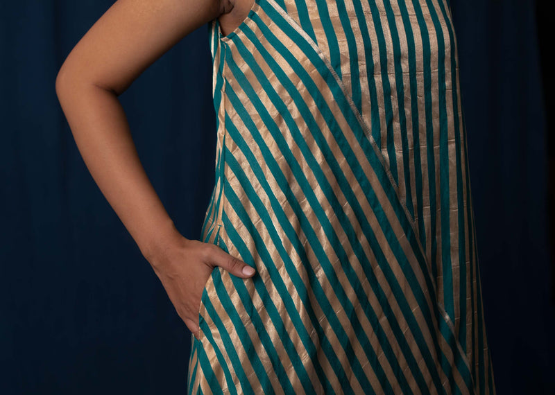 Gimlet Kurta - Teal & Gold