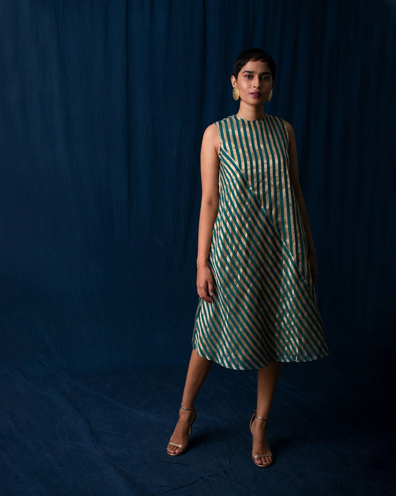 Gimlet Kurta - Teal & Gold