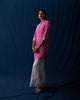 Basic Mid Length Kurta - Pink & Grey