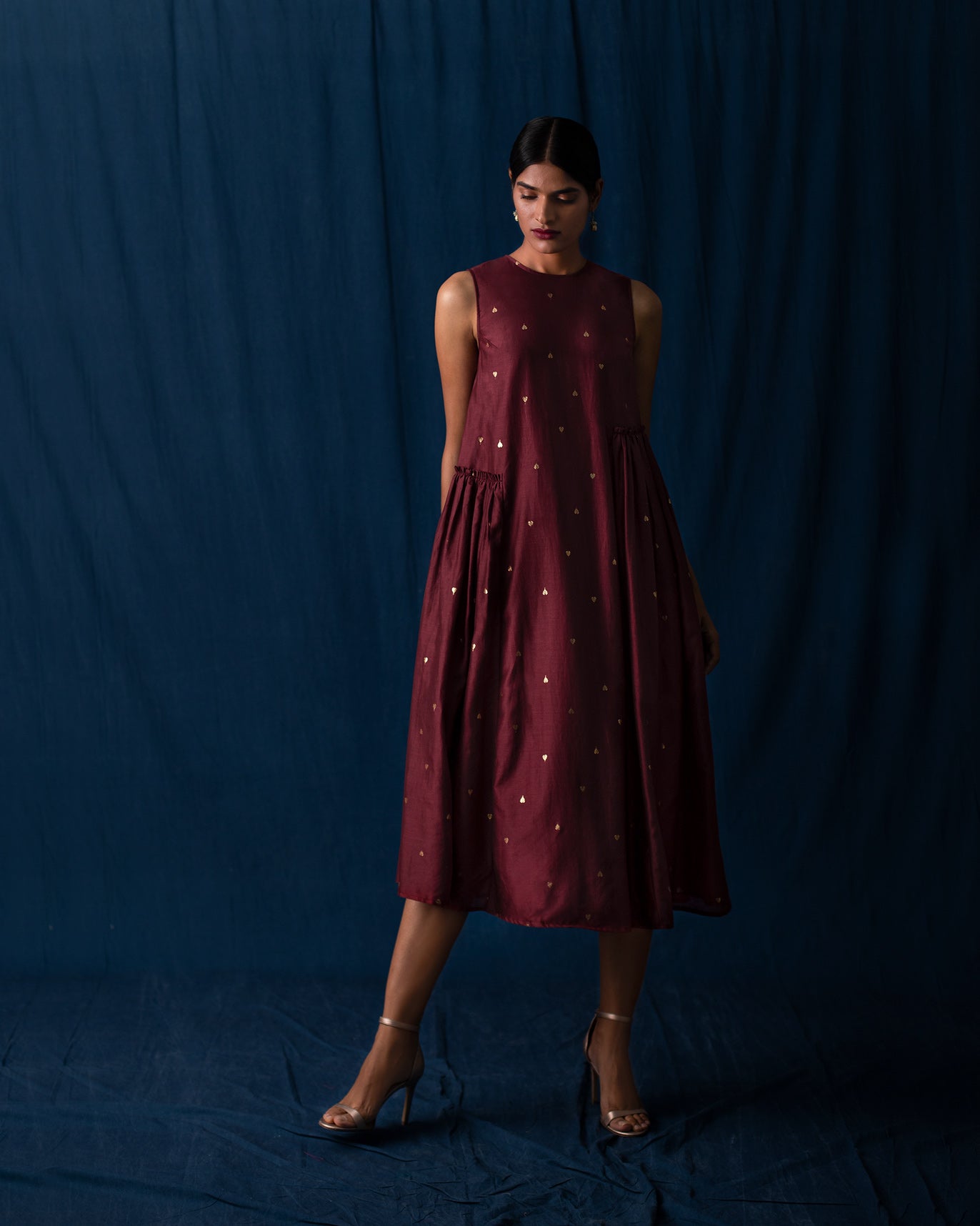 Pleat Dress - Red